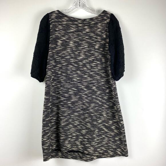 Postmark Anthropologie Shift Dress Tunic Knit Space Dye Black Size Small - Picture 8 of 11